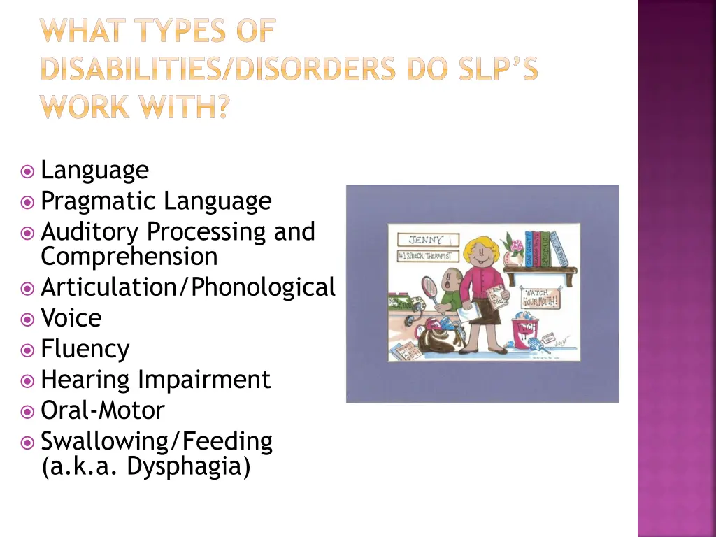 what types of disabilities disorders