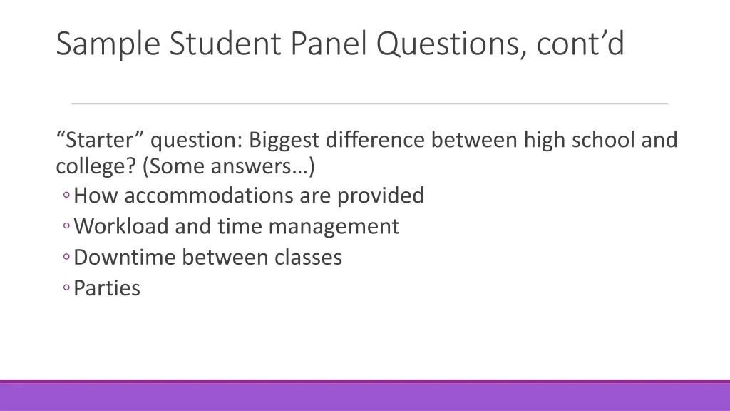 sample student panel questions cont d