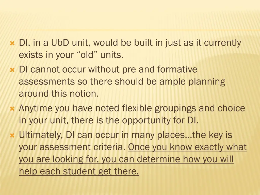 di in a ubd unit would be built in just