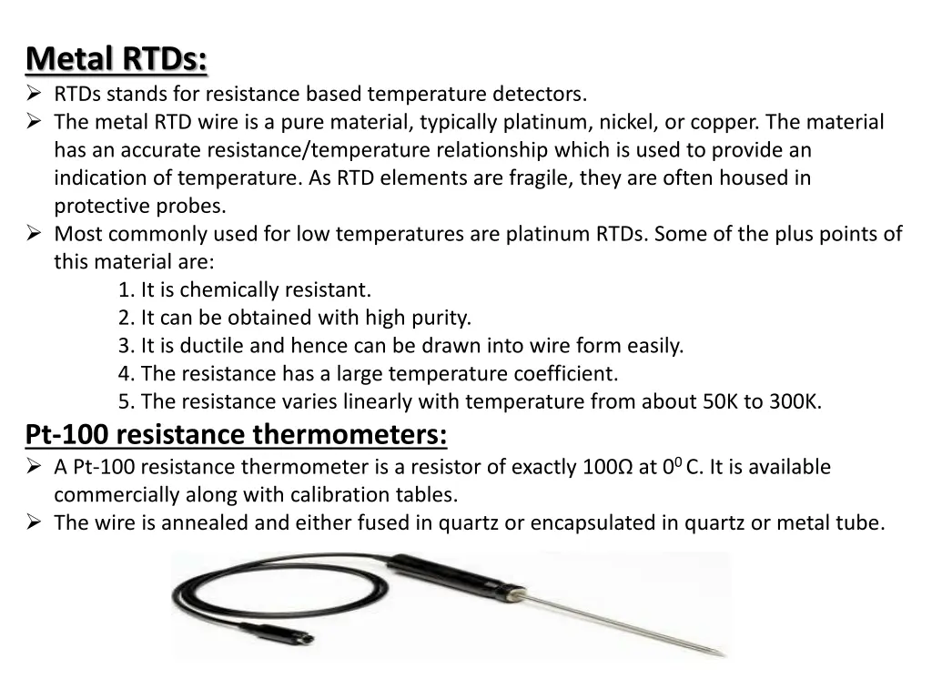 metal rtds rtds stands for resistance based