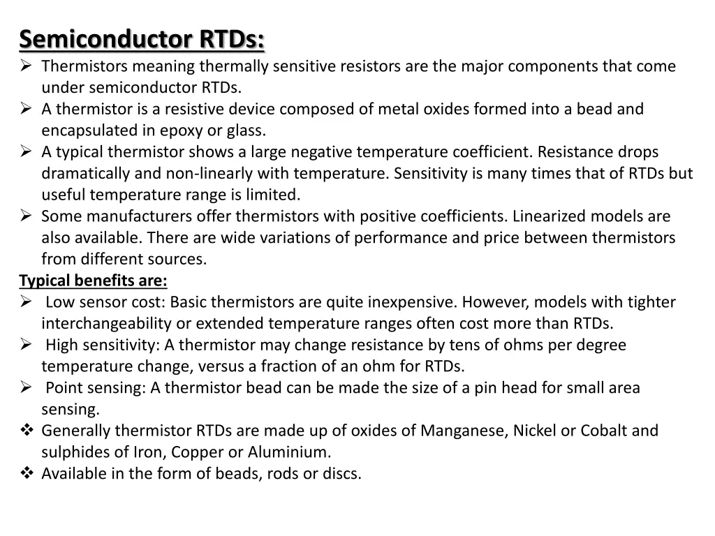 semiconductor rtds thermistors meaning thermally