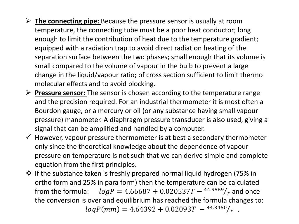 the connecting pipe because the pressure sensor