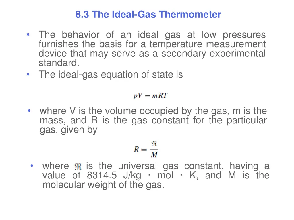 8 3 the ideal gas thermometer