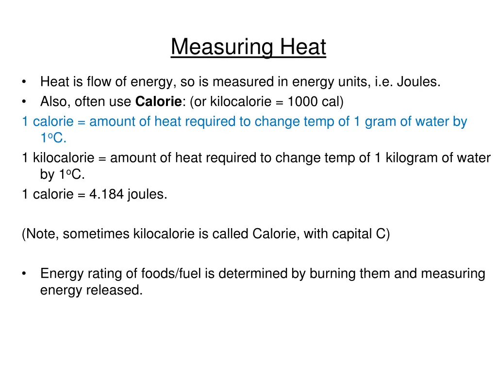 measuring heat