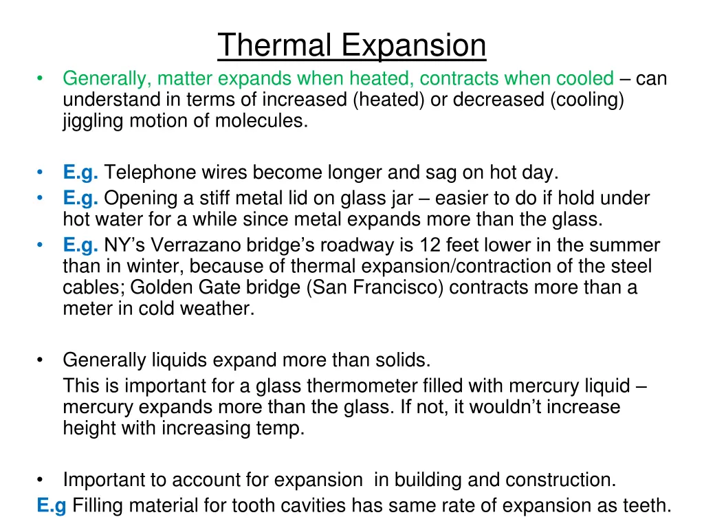 thermal expansion