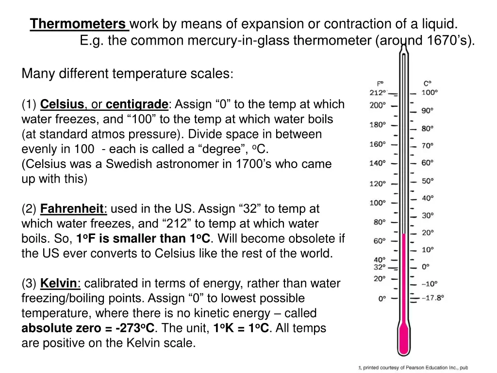 thermometers work by means of expansion