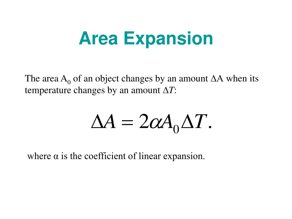 area expansion