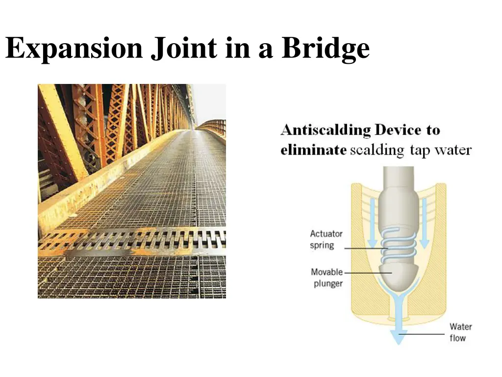 expansion joint in a bridge