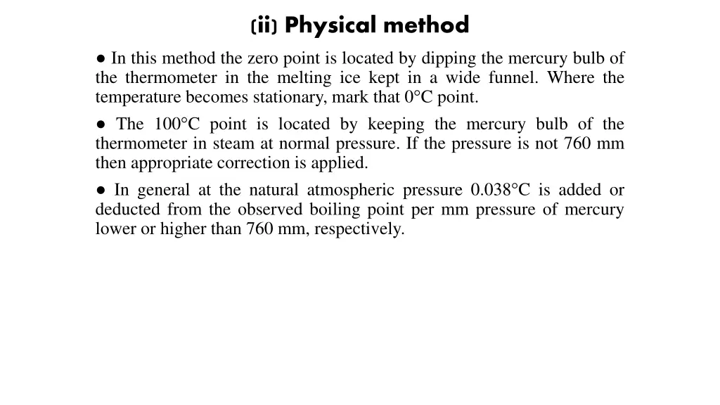 ii physical method