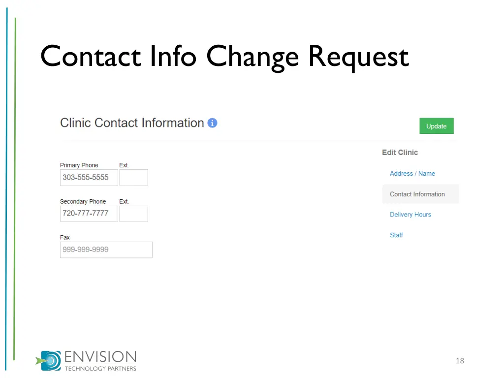 contact info change request