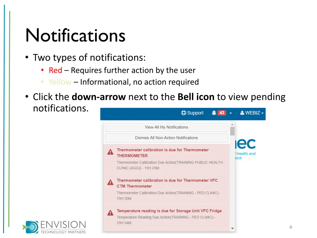 notifications two types of notifications