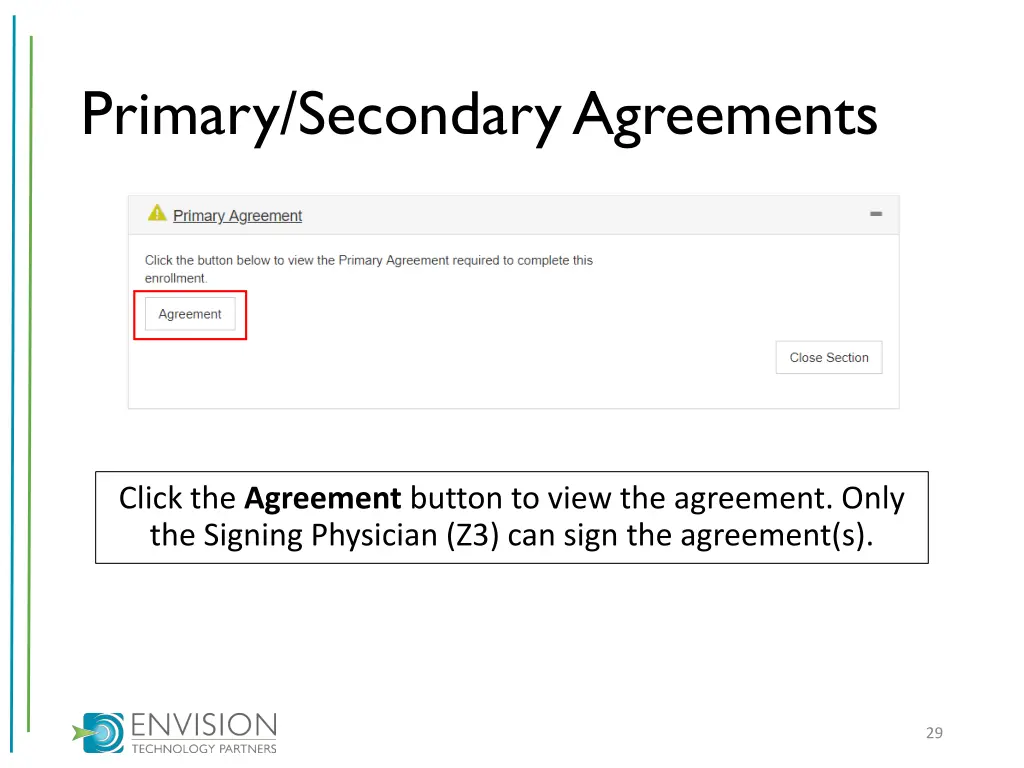 primary secondary agreements