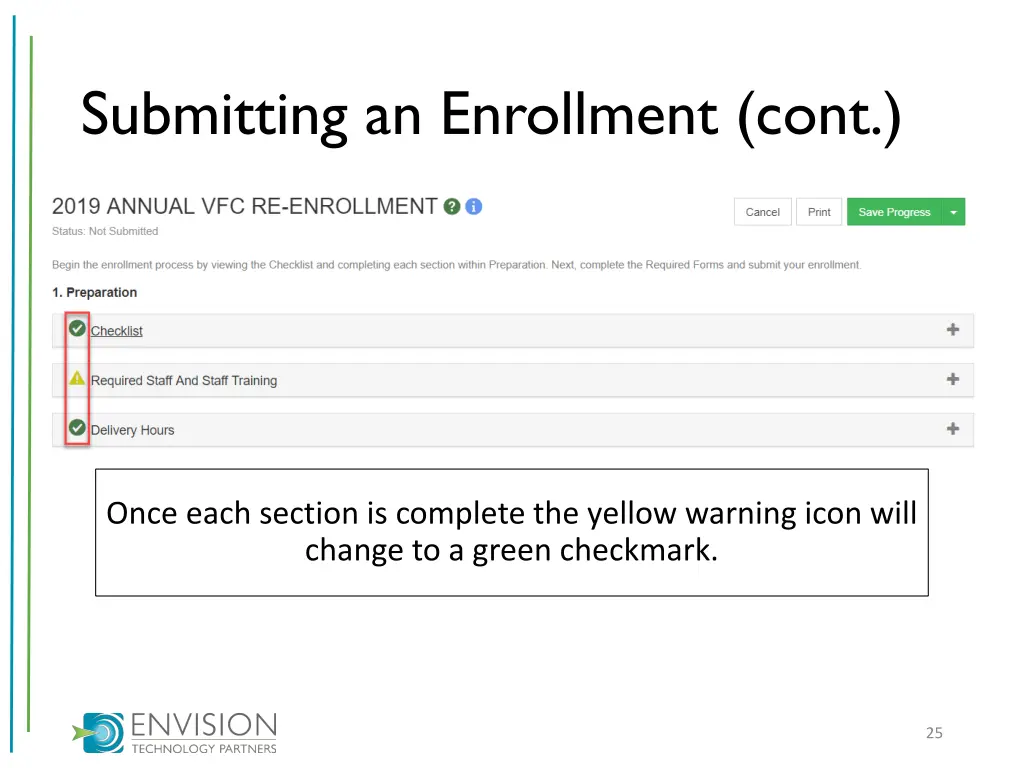 submitting an enrollment cont 1