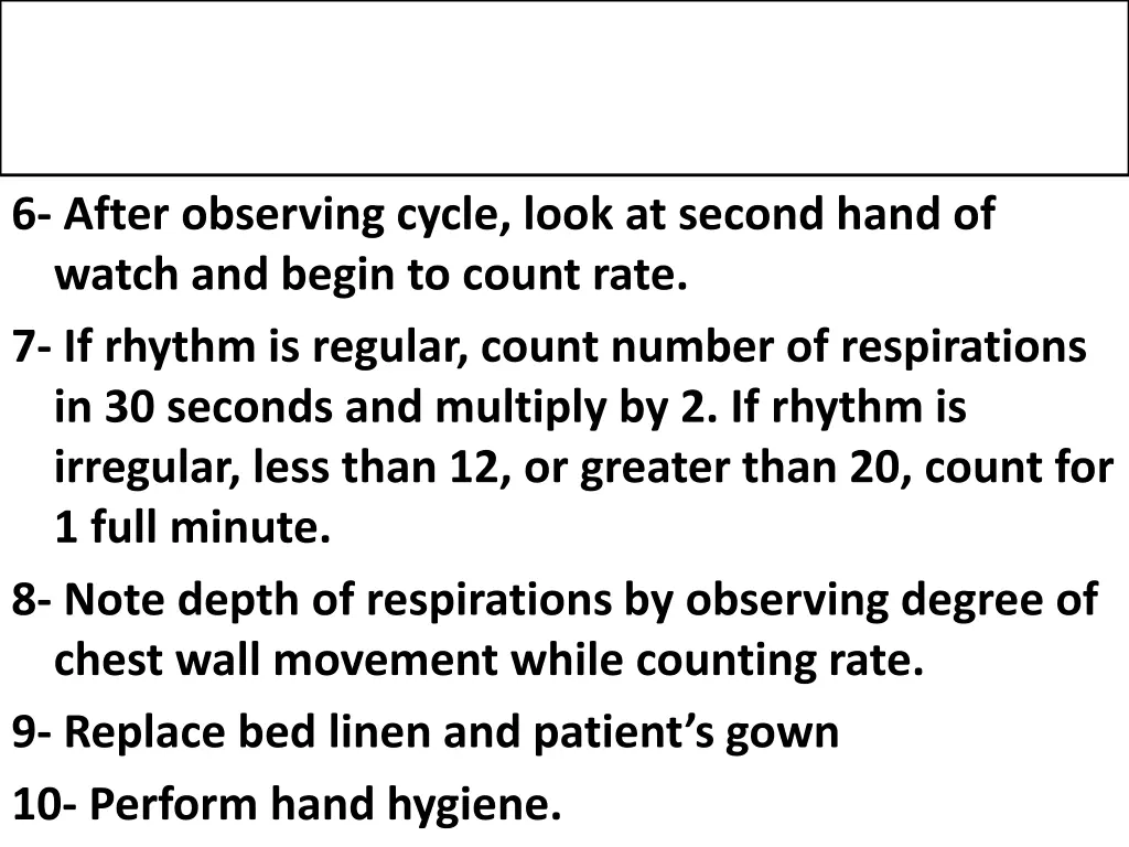 6 after observing cycle look at second hand