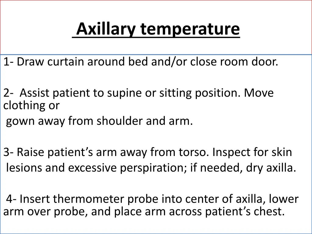 axillary temperature