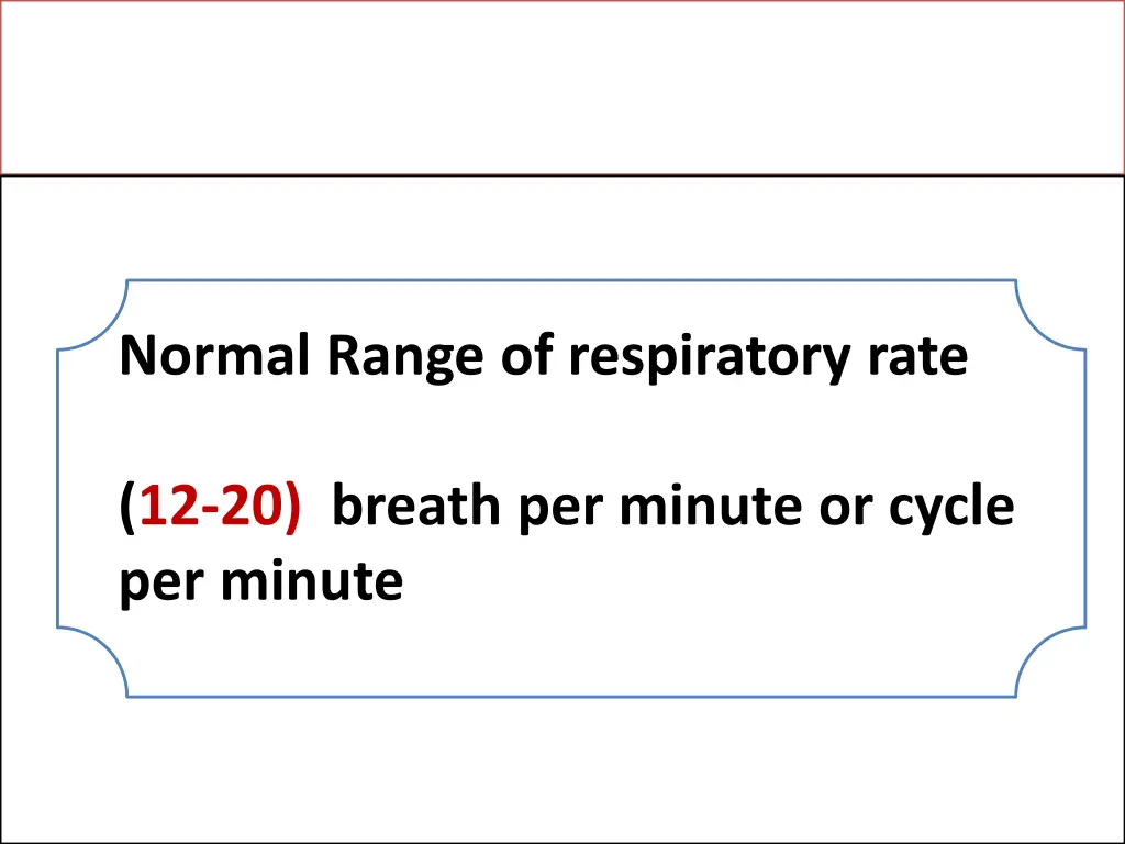 normal range of respiratory rate