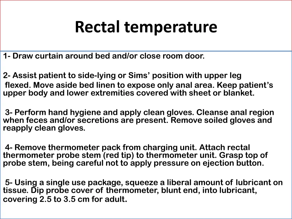 rectal temperature