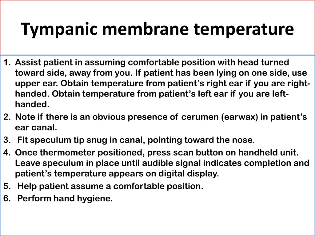 tympanic membrane temperature