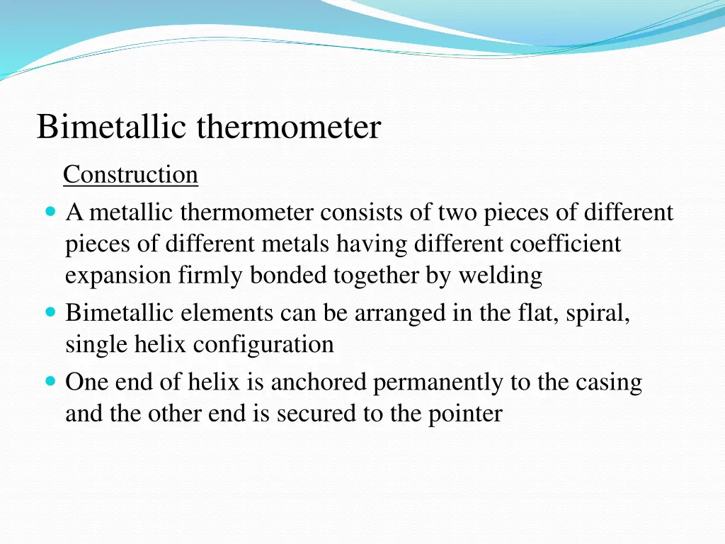 bimetallic thermometer construction a metallic