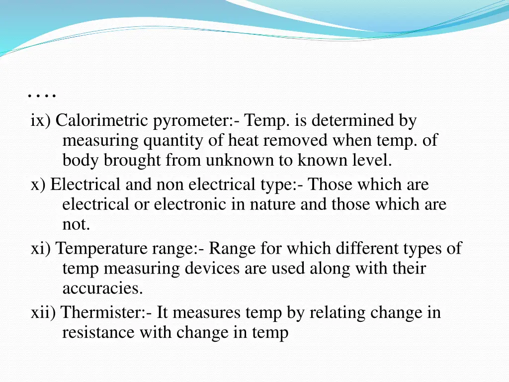 ix calorimetric pyrometer temp is determined