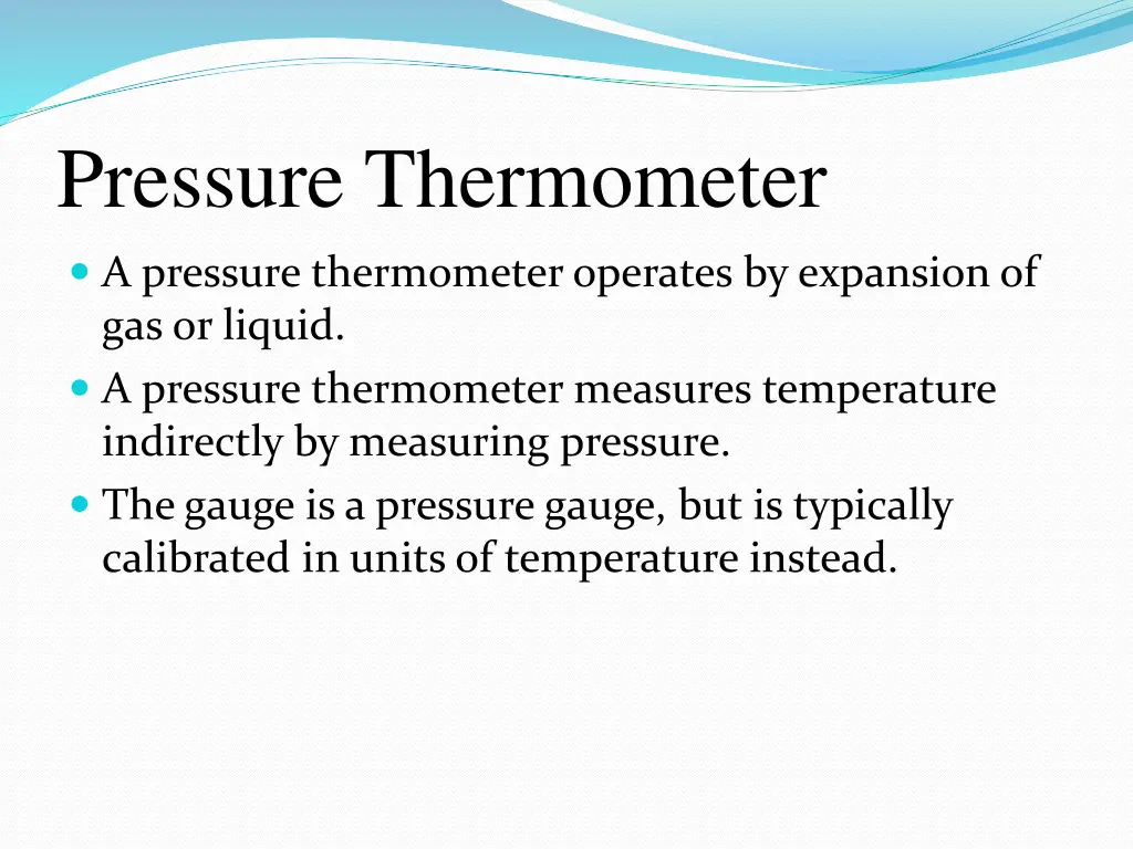 pressure thermometer