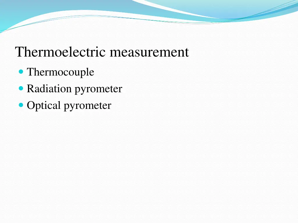 thermoelectric measurement thermocouple radiation