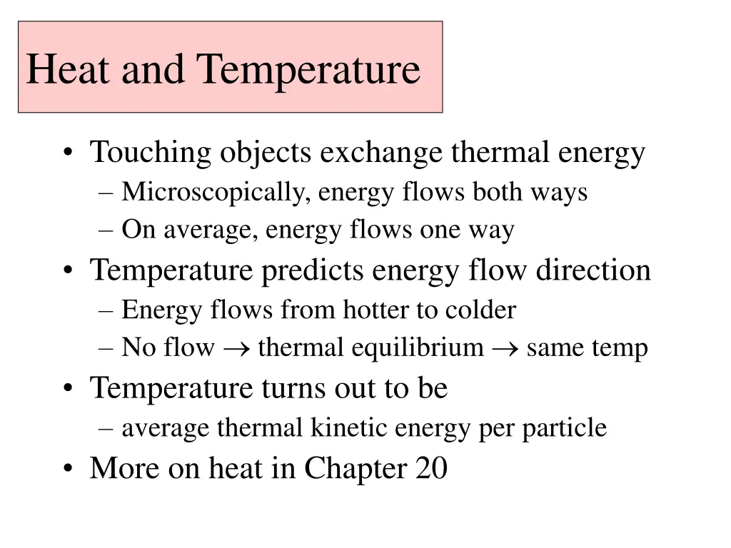 heat and temperature