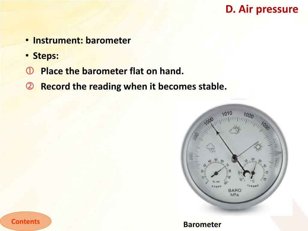 d air pressure