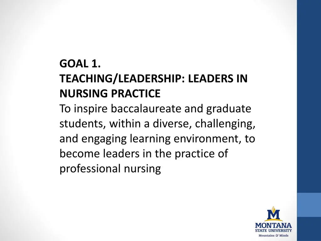 goal 1 teaching leadership leaders in nursing