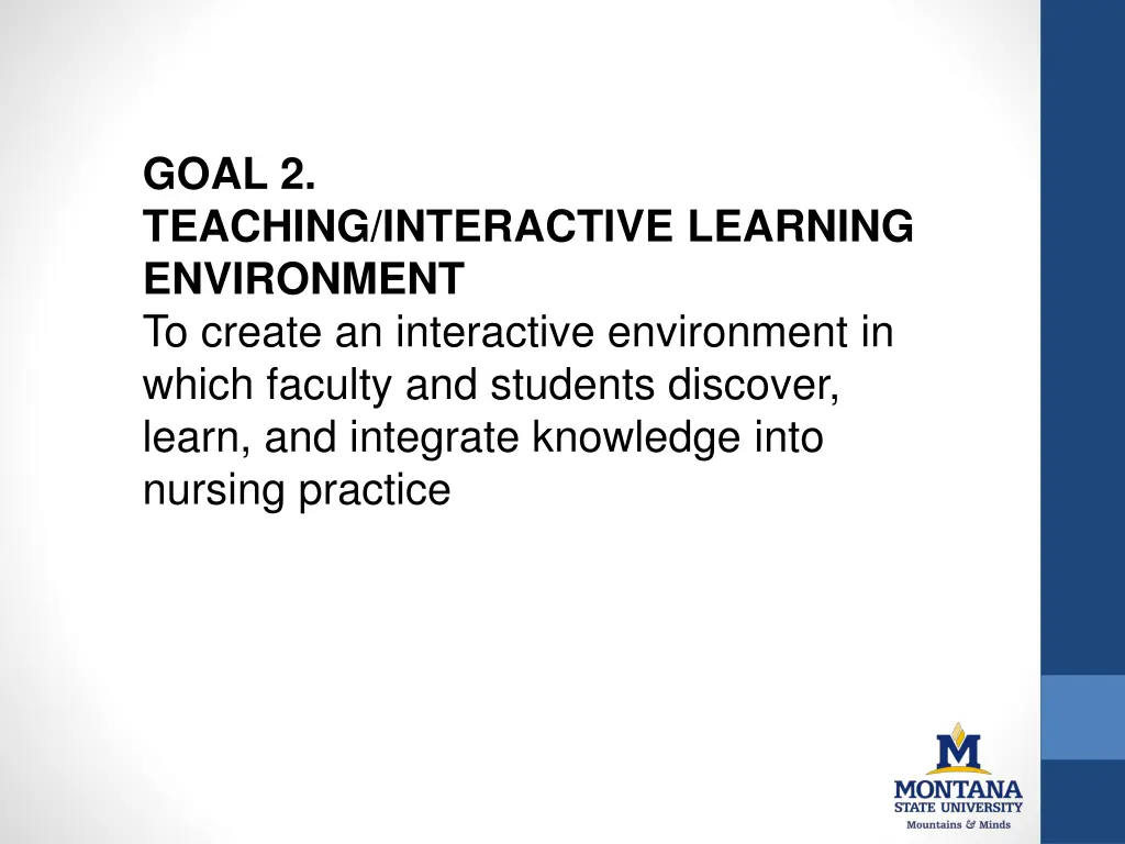 goal 2 teaching interactive learning environment