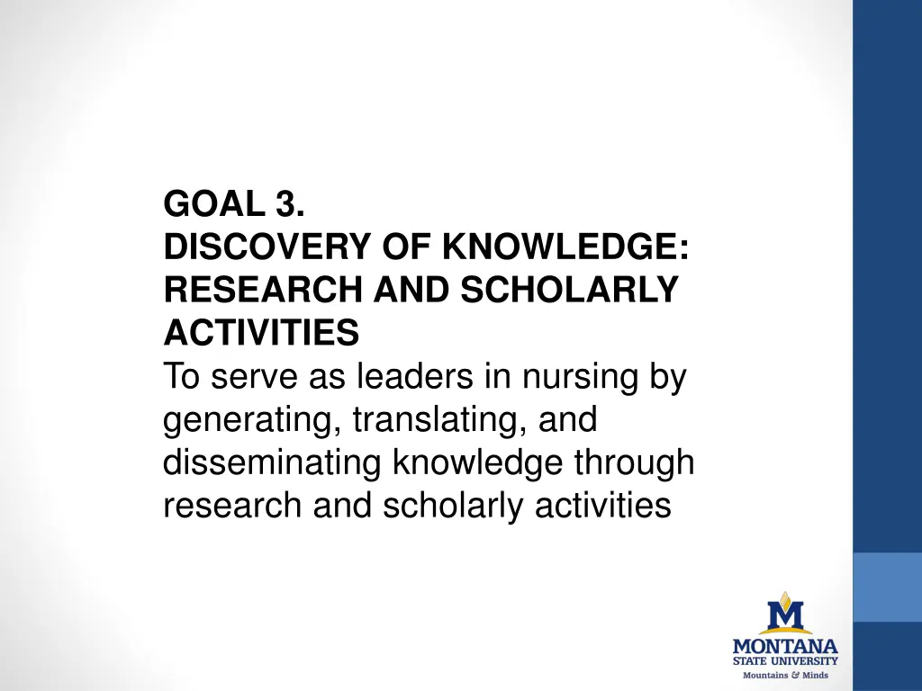 goal 3 discovery of knowledge research 1