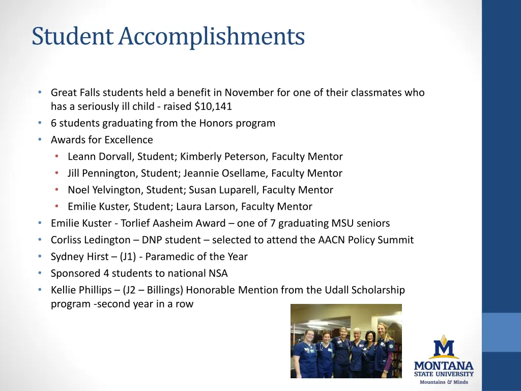 student accomplishments