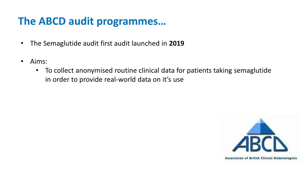 the abcd audit programmes