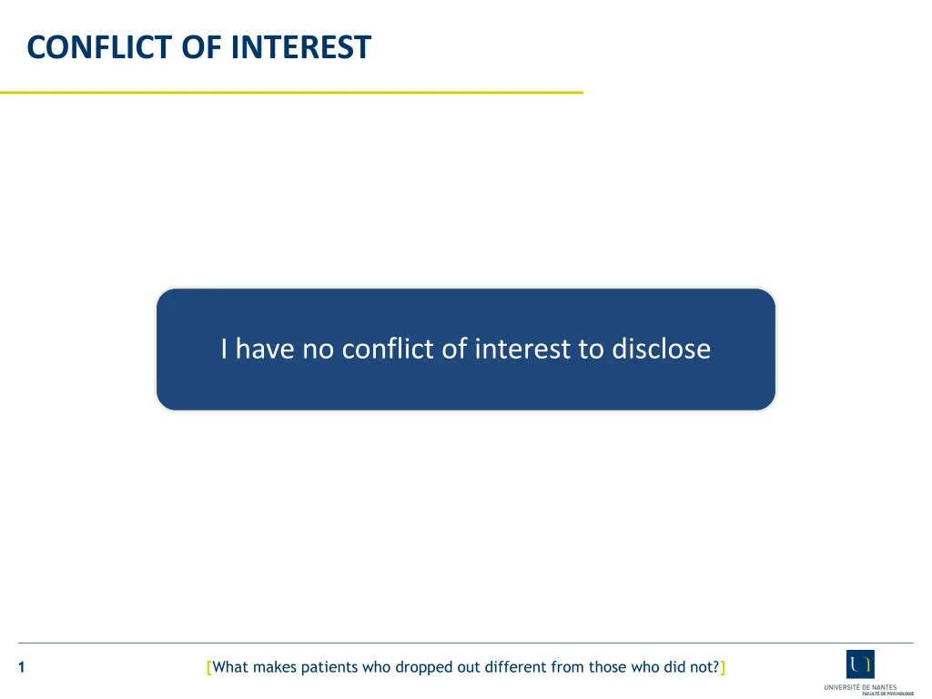 conflict of interest