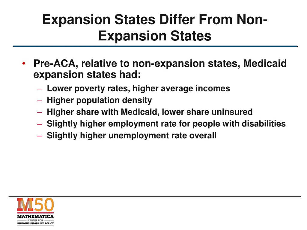 expansion states differ from non expansion states