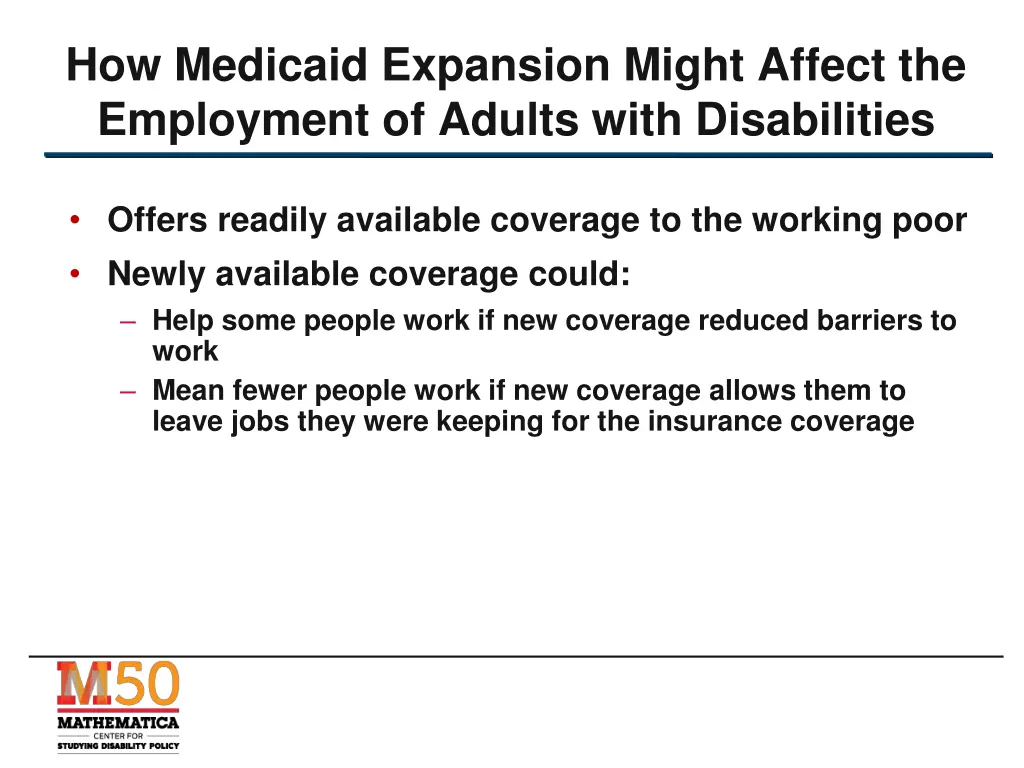 how medicaid expansion might affect