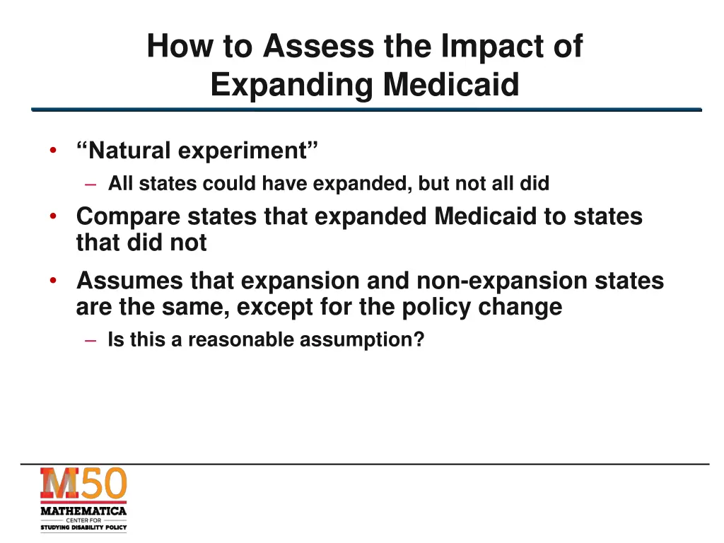 how to assess the impact of expanding medicaid