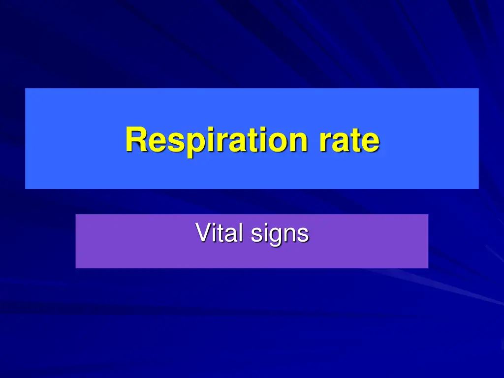 respiration rate