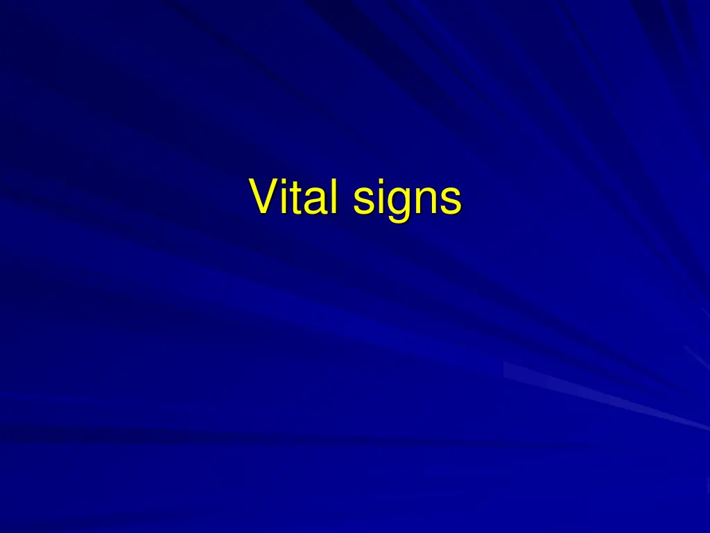 vital signs