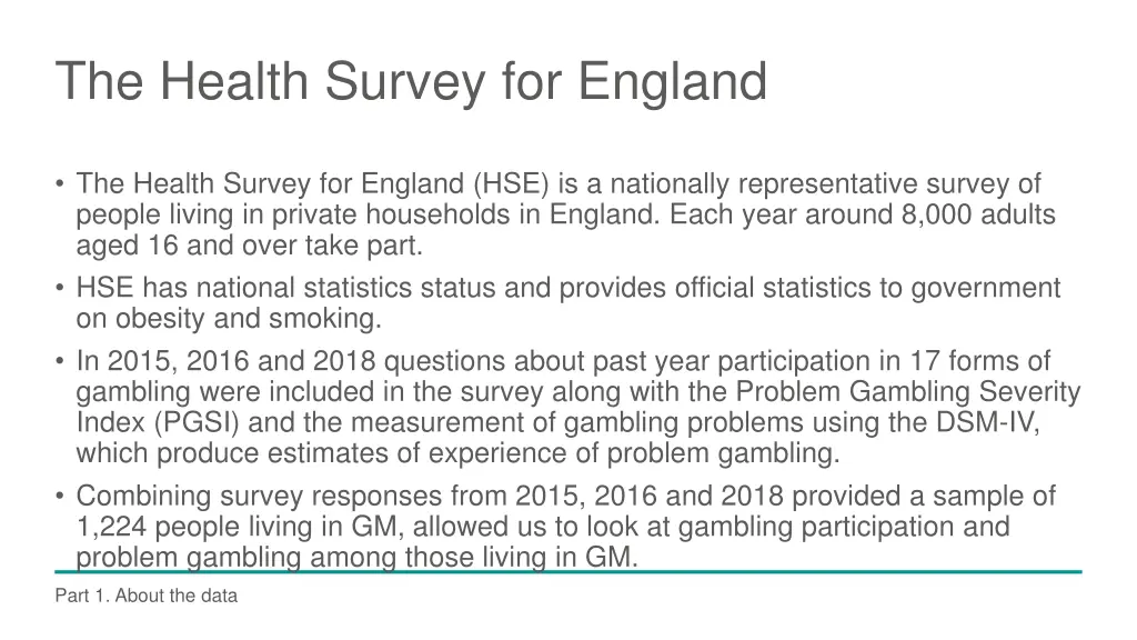 the health survey for england