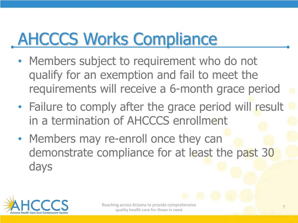 ahcccs works compliance members subject