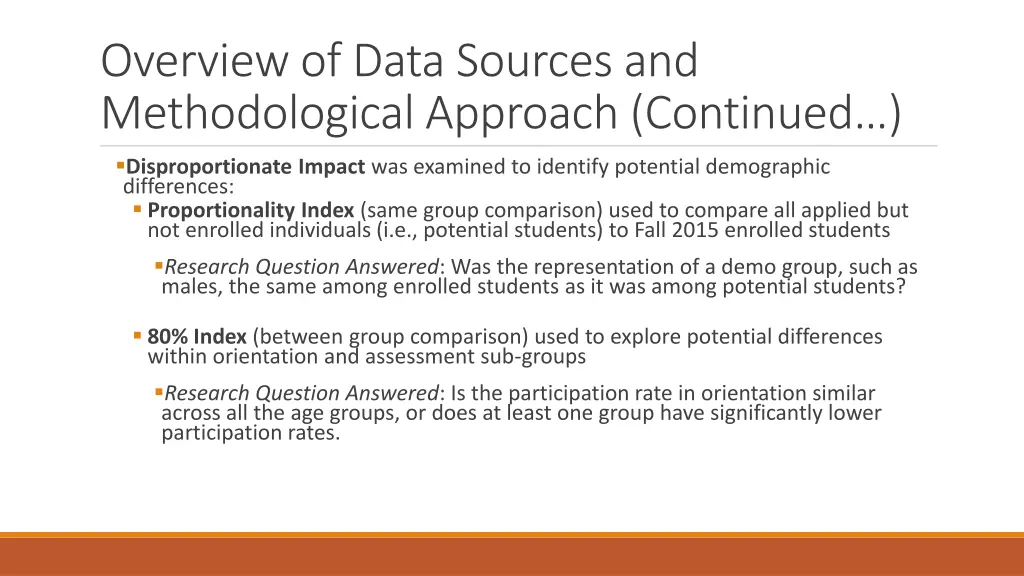 overview of data sources and methodological 1