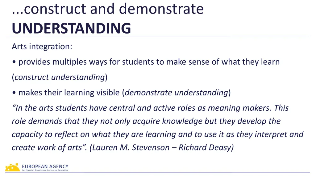 construct and demonstrate understanding