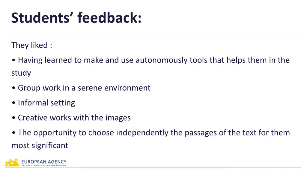 students feedback