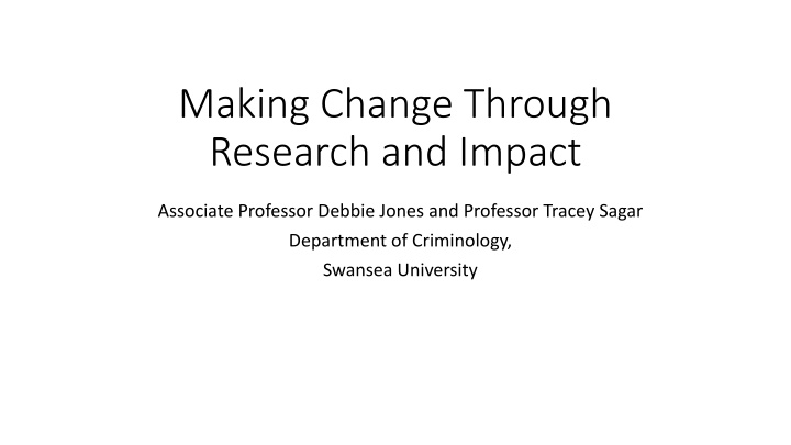 making change through research and impact