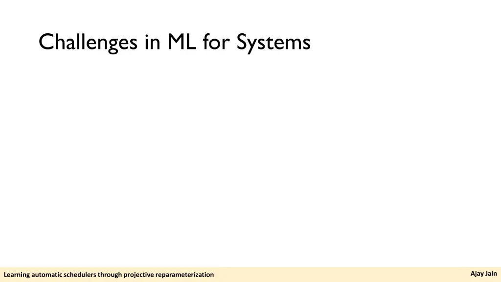 challenges in ml for systems