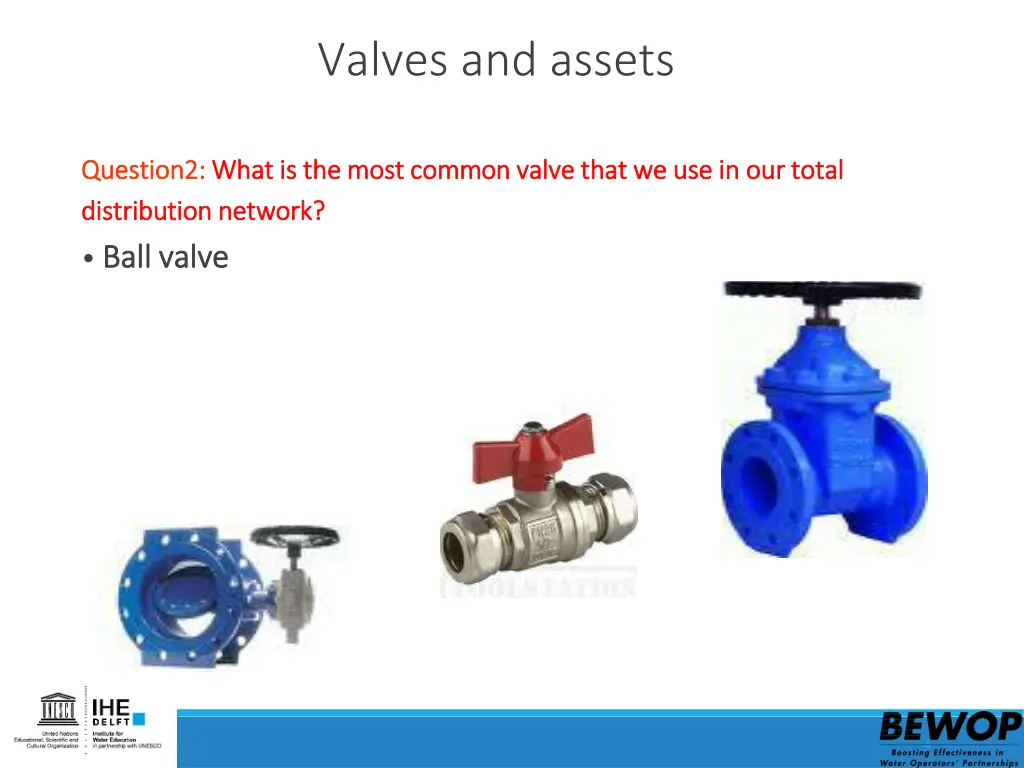 valves and assets