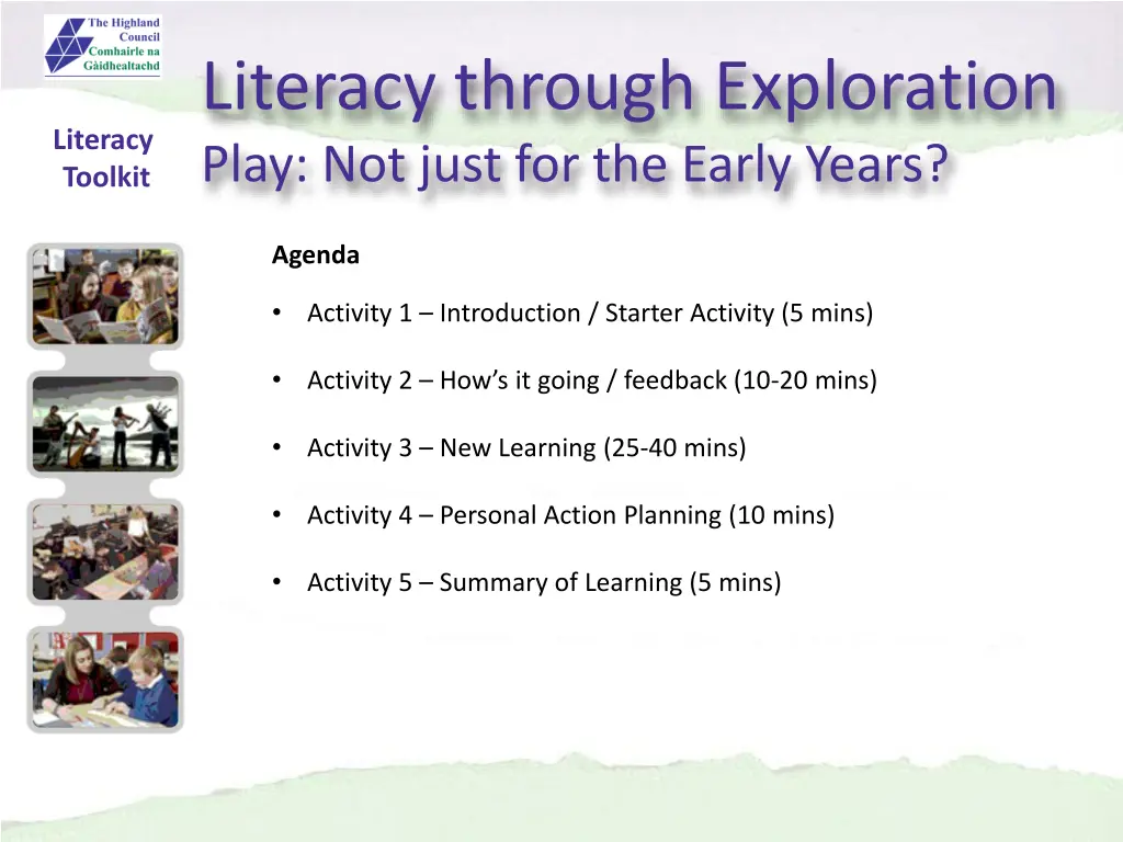 literacy through exploration play not just 1