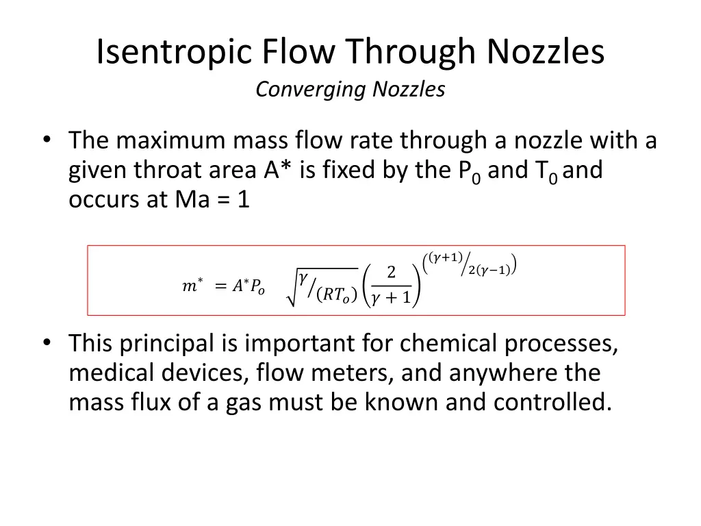 isentropic flow through nozzles converging nozzles 1