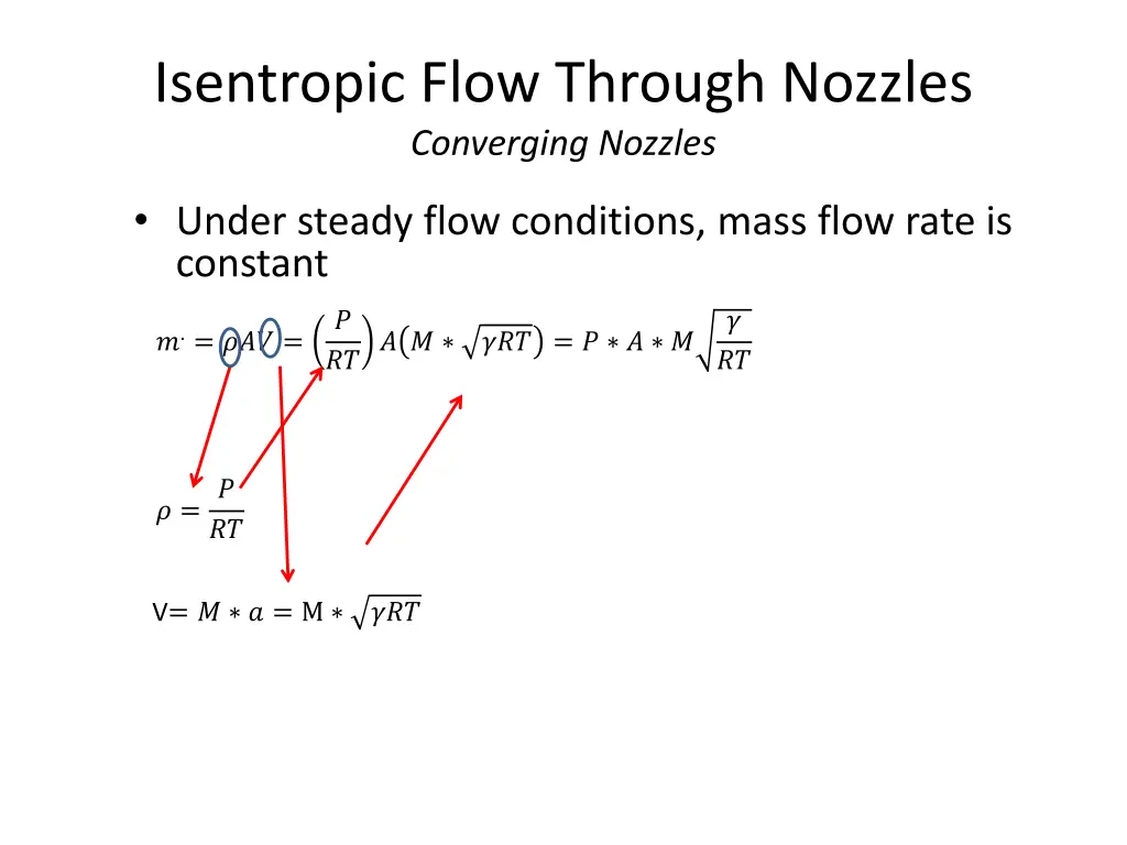 isentropic flow through nozzles converging nozzles